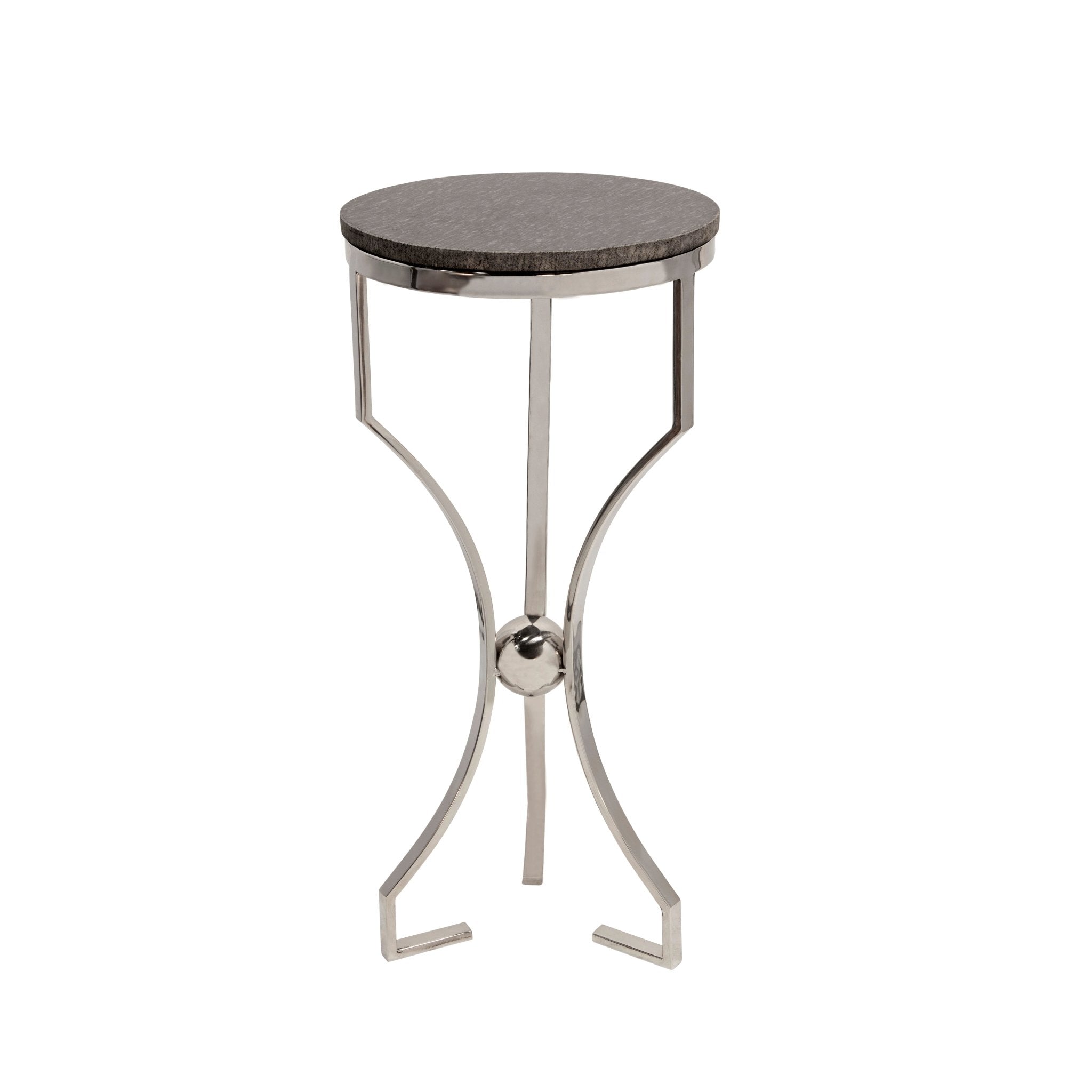 METAL/MARBLE, HOURGLASS SHAPED LEGS TABLE, SILVER Accent & End Tables| Sagebrook Home