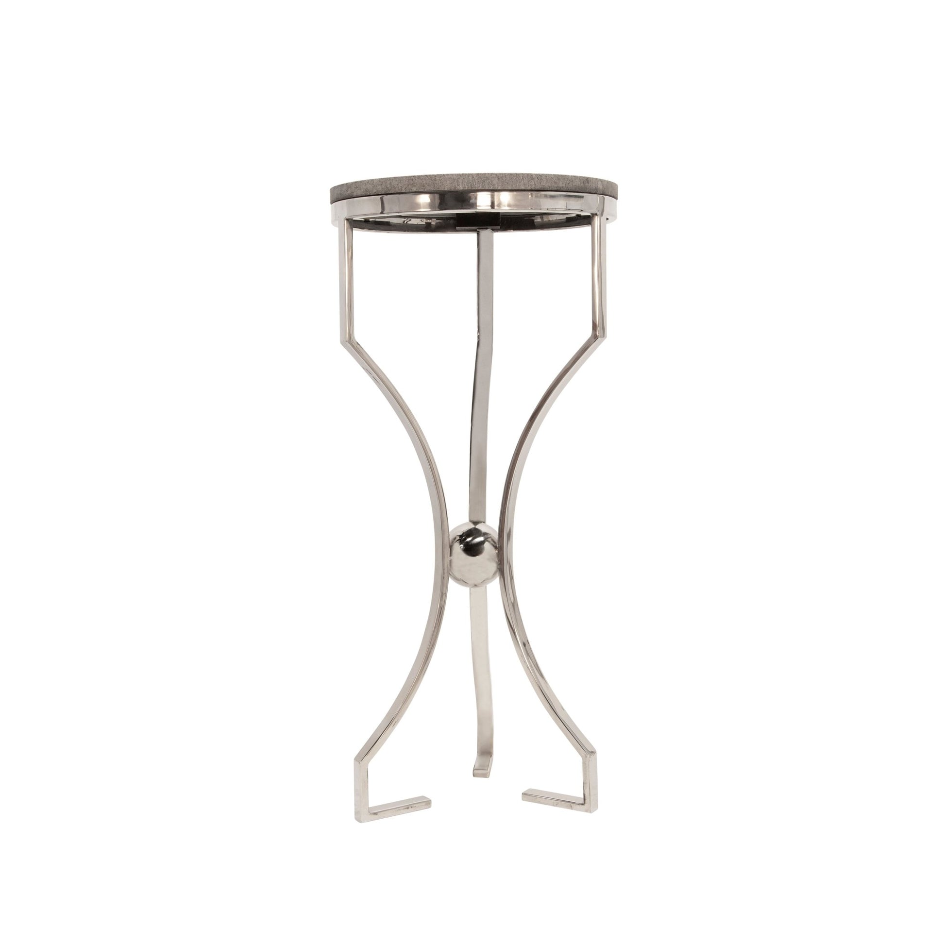 METAL/MARBLE, HOURGLASS SHAPED LEGS TABLE, SILVER Accent & End Tables| Sagebrook Home