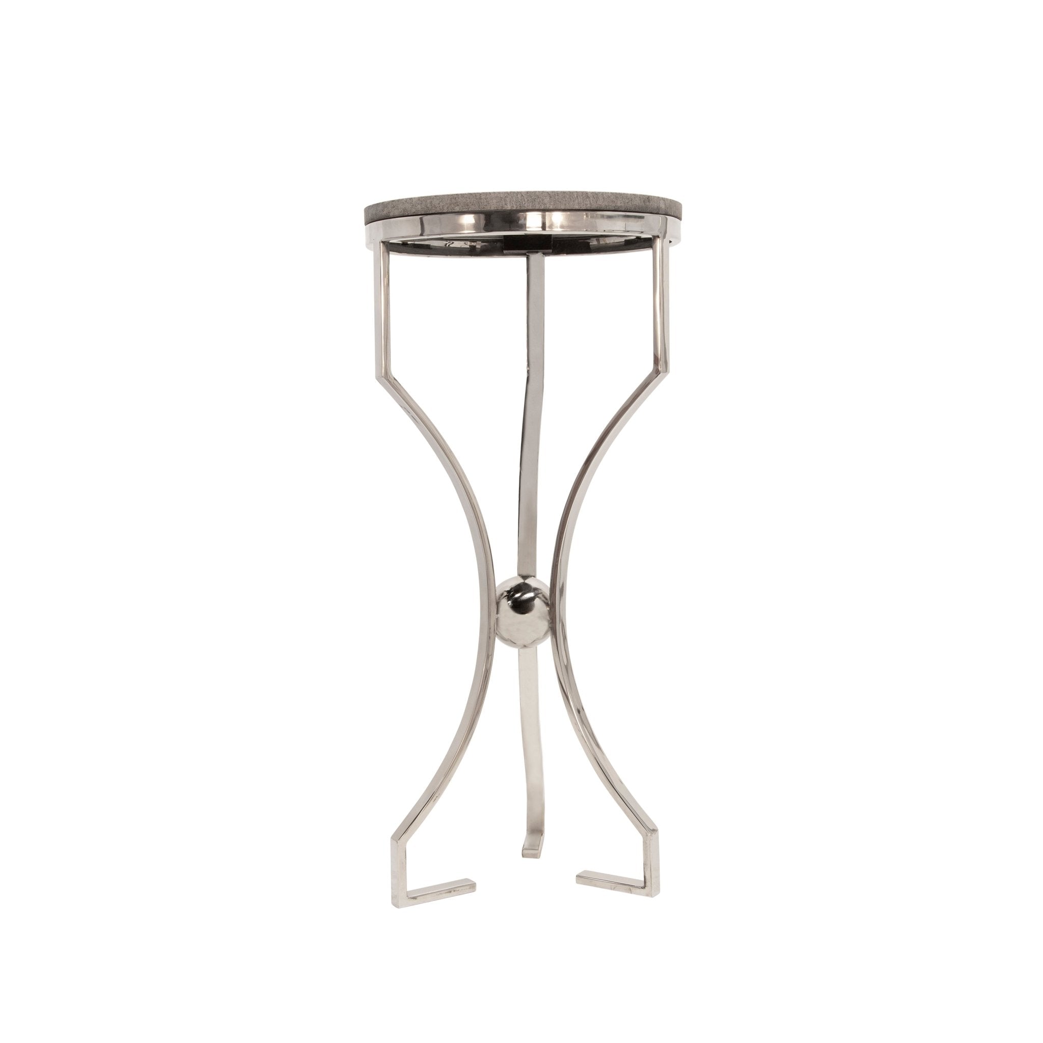 METAL/MARBLE, HOURGLASS SHAPED LEGS TABLE, SILVER Accent & End Tables| Sagebrook Home