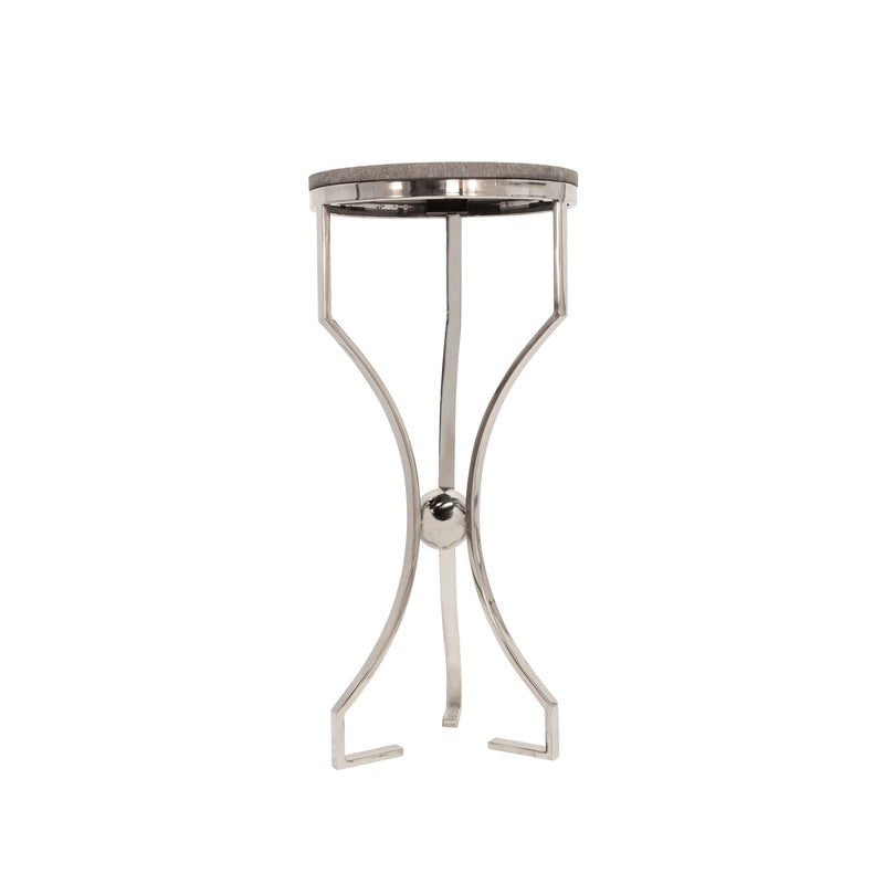 METAL/MARBLE, HOURGLASS SHAPED LEGS TABLE, SILVER - Al Rugaib Furniture