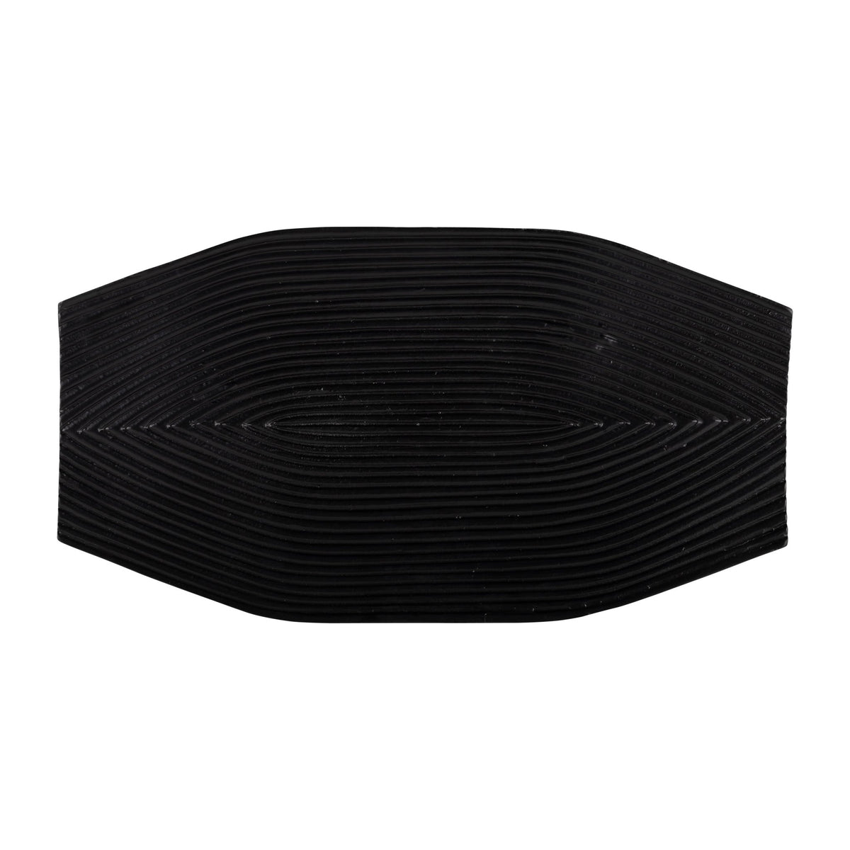 METAL,S/2 16/21",GEOMETRIC DISK PLATE,BLACK Tray| Sagebrook Home