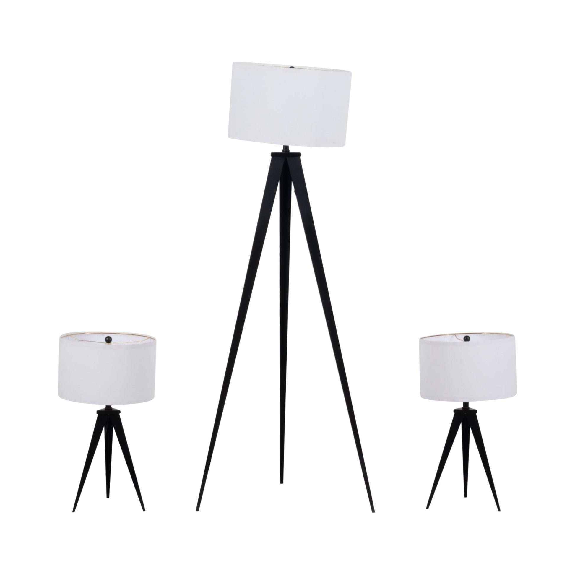 Metal,s/3,23/60"h,table&floor Tripod Lamps,blk Table Decors| Sagebrook Home