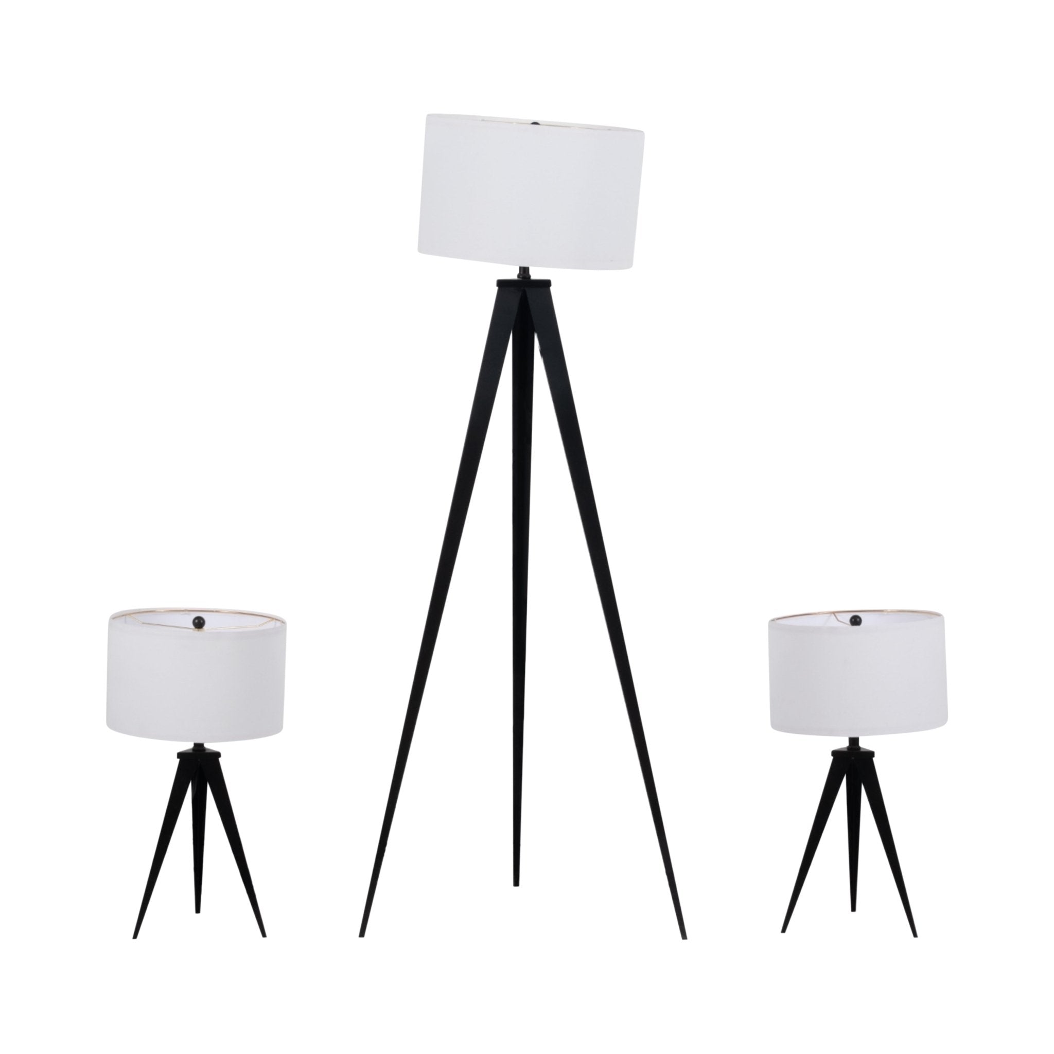 Metal,s/3,23/60"h,table&floor Tripod Lamps,blk Table Decors| Sagebrook Home