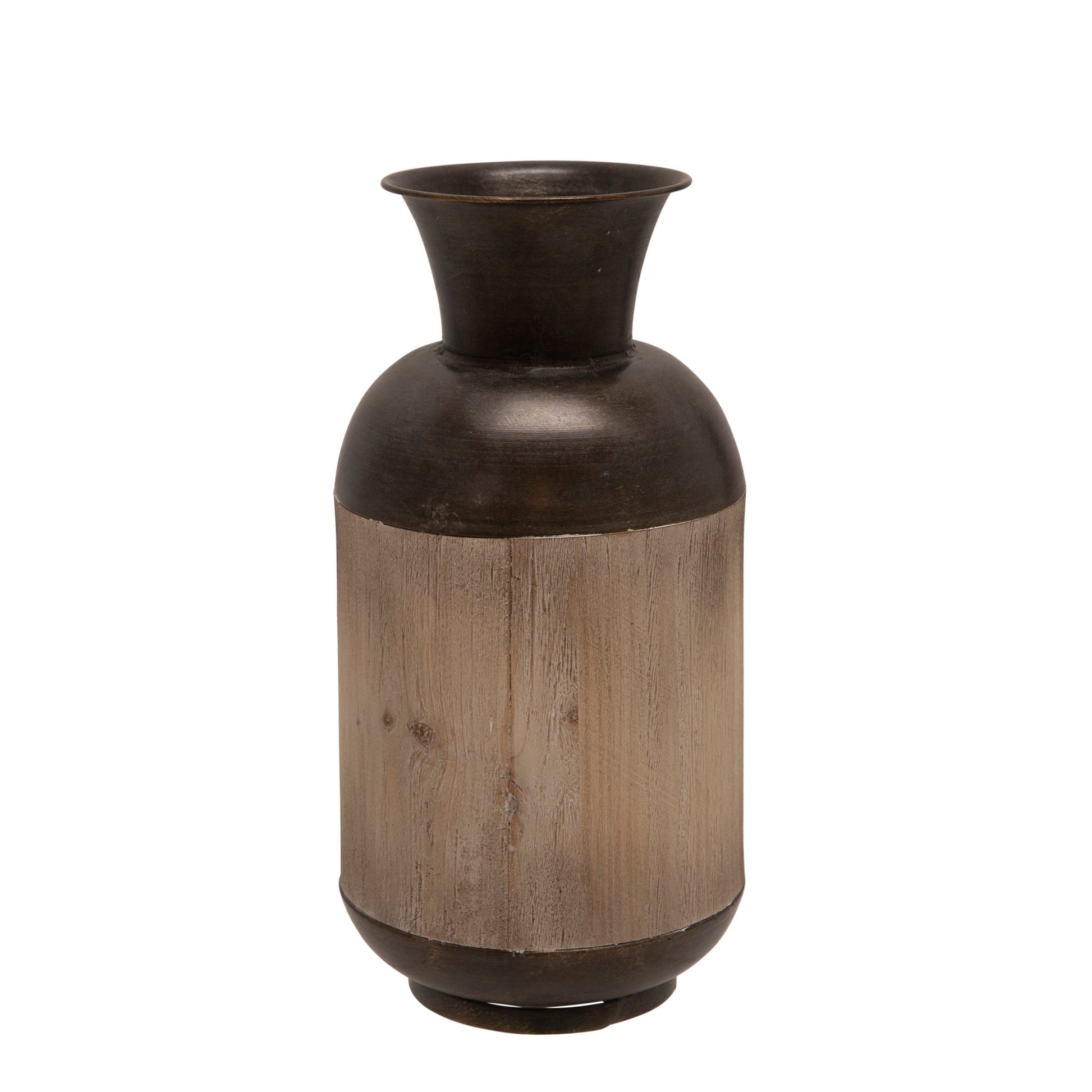 METAL/WOOD 13"H JAR, BRONZE Vases and Jars| Sagebrook Home