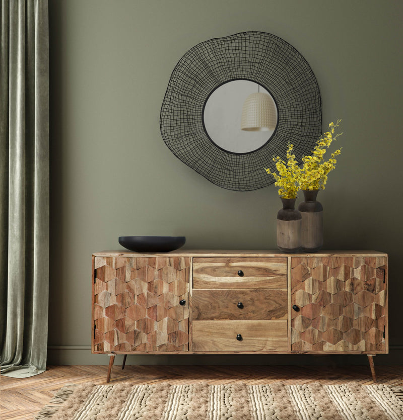 METAL/WOOD 15"H JAR, BRONZE - Al Rugaib Furniture