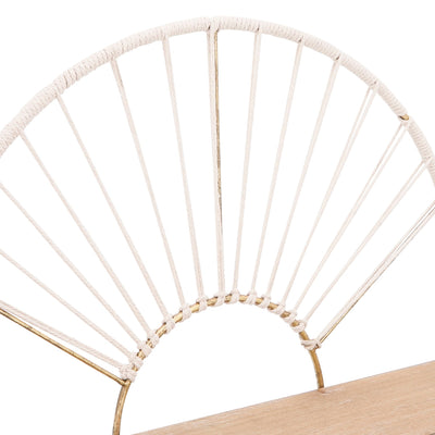 METAL/WOOD, S/2 13/16"H ARCHED WALL SHELVES, GOLD - Al Rugaib Furniture