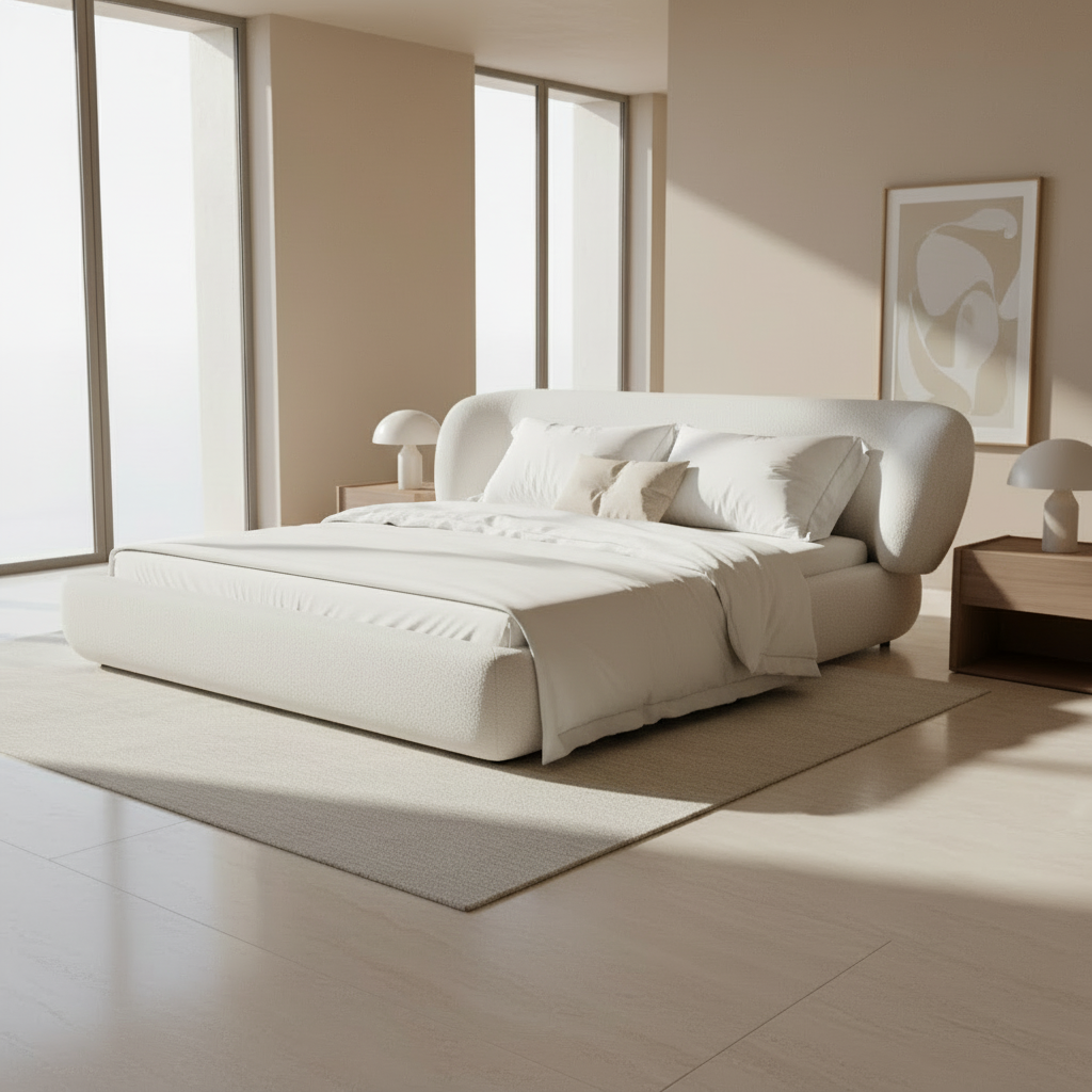 MetroNest Light Beige Bed Beds| Roots Furniture