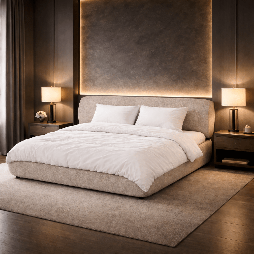 MetroNest Beige King Bed 180 Beds| Roots Furniture