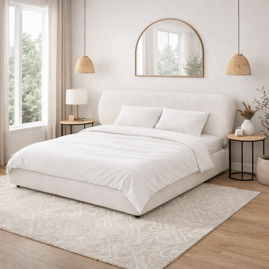 MetroNest Light Beige Bed Beds| Roots Furniture