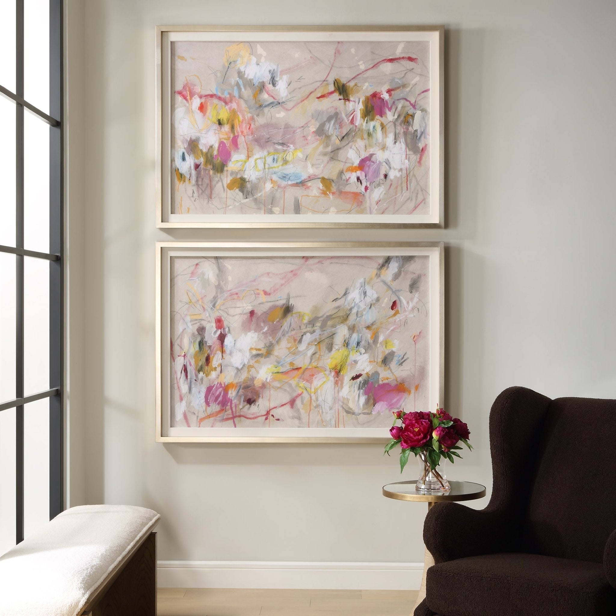 Metropolitan Rush Abstract Prints, S/2 Paintings & Pictures| Uttermost