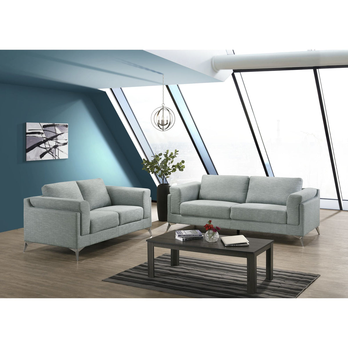 Miami Sky Blue Living Room Set Living Room Sets| Roots Furniture