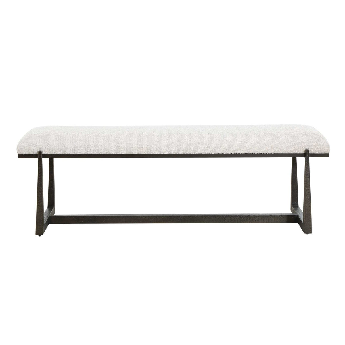 Midas Black Long Bench Benches| Uttermost