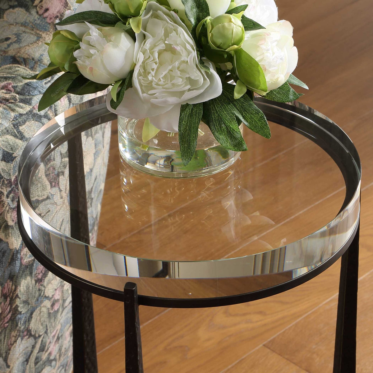Midas Dark Bronze Round Accent Table Accent & End Tables| Uttermost