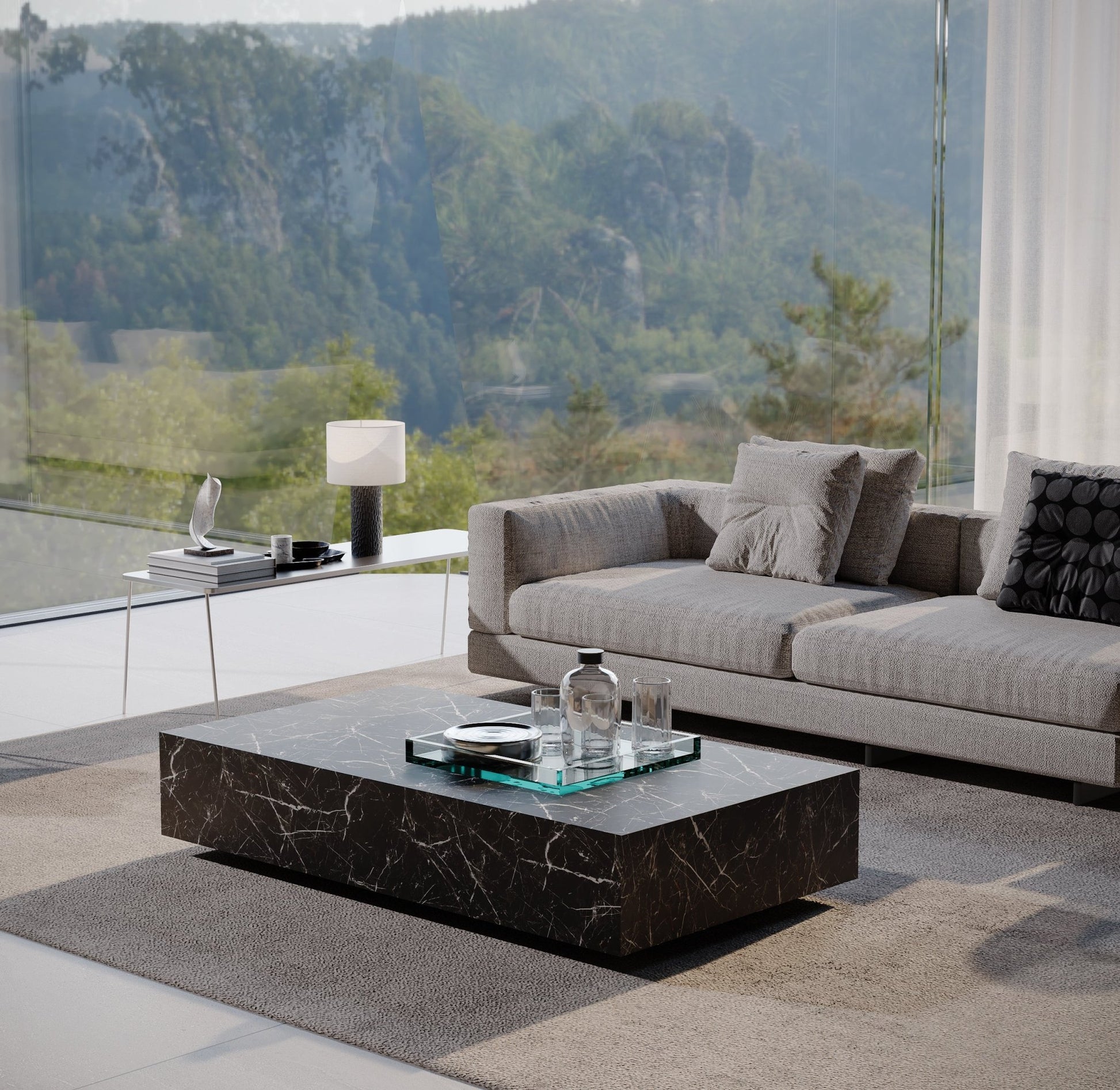 Midnight Elegance Marble Cocktail Table Accent & End Tables| Roots Furniture