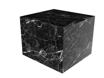 Midnight Elegance Marble Side Table - Al Rugaib Furniture