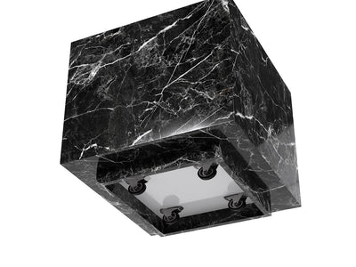 Midnight Elegance Marble Side Table - Al Rugaib Furniture