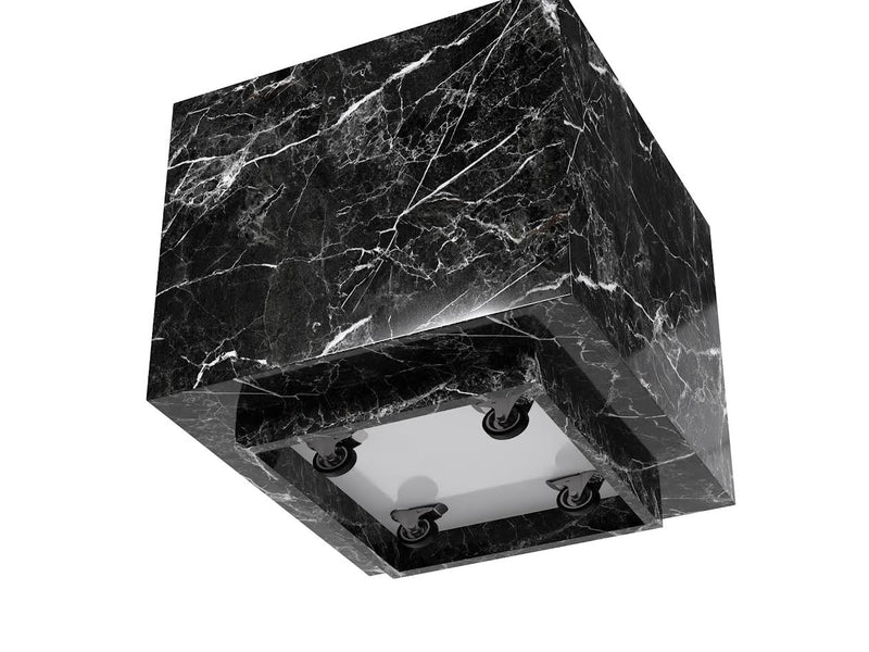 Midnight Elegance Marble Side Table - Al Rugaib Furniture