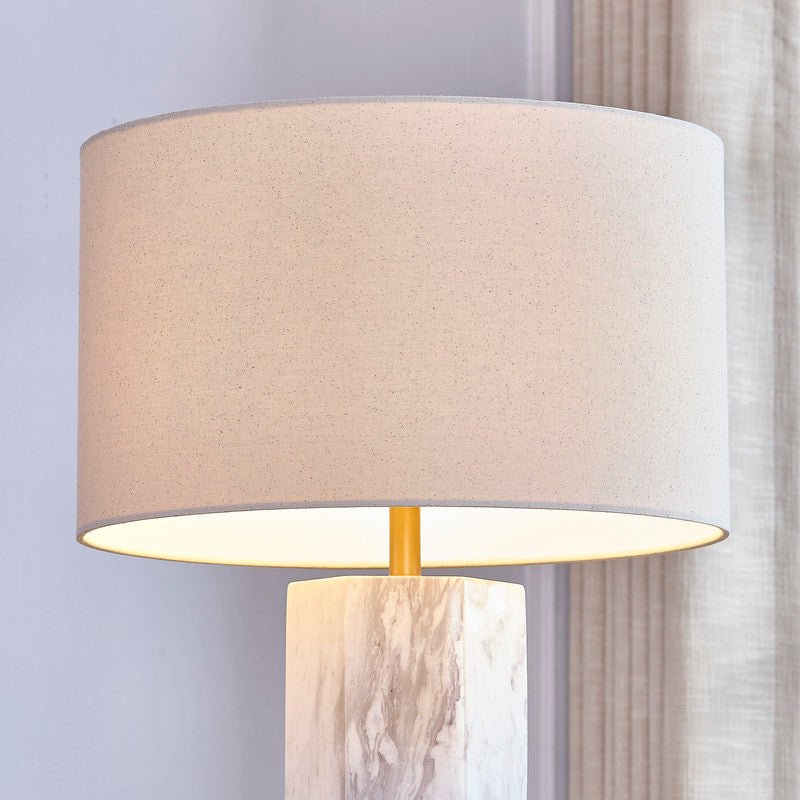 Midnight Grey Marble Table Lamp - Al Rugaib Furniture