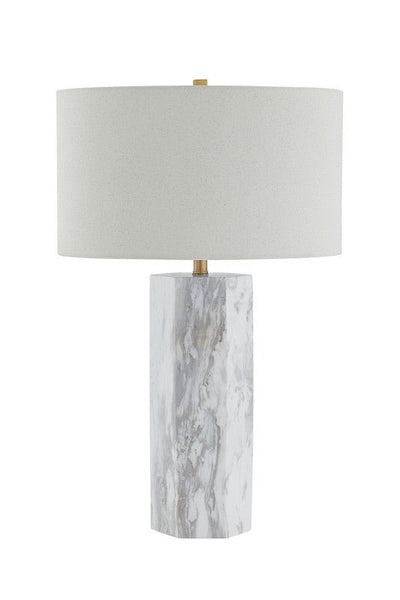 Midnight Grey Marble Table Lamp - Al Rugaib Furniture