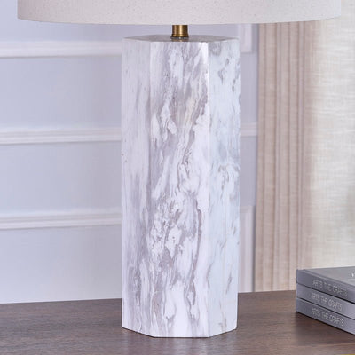 Midnight Grey Marble Table Lamp - Al Rugaib Furniture