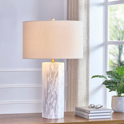 Midnight Grey Marble Table Lamp - Al Rugaib Furniture