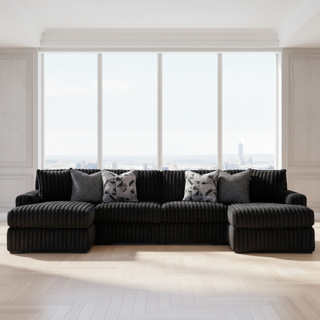 Midnight-Madness 3-Piece Sectional with Chaise Sectionals| Ashley Homestore