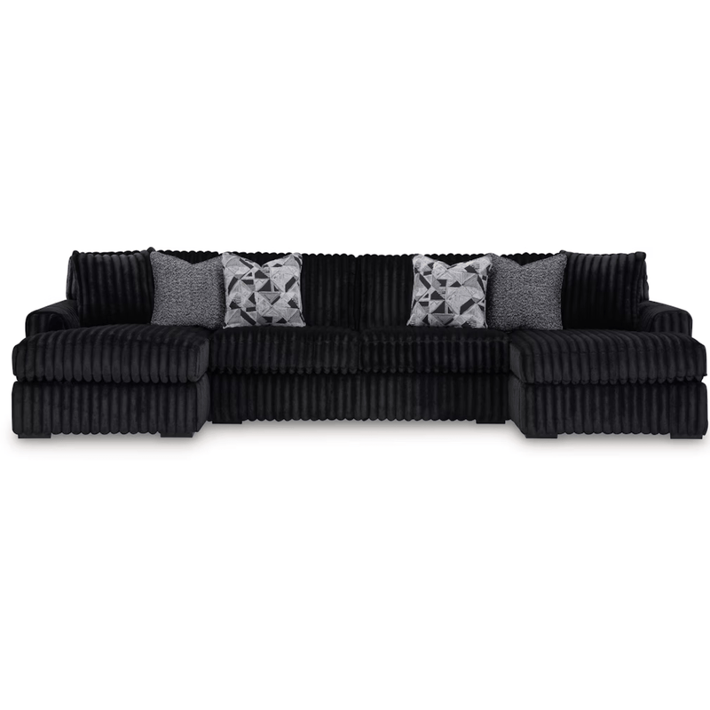 Midnight - Madness 3 - Piece Sectional with Chaise - Al Rugaib Furniture
