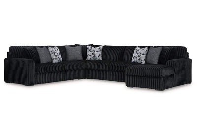 Midnight - Madness 4 - Piece Sectional with Chaise - Al Rugaib Furniture