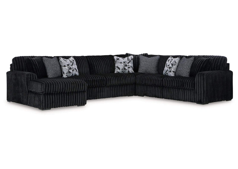 Midnight - Madness 4 - Piece Sectional with Chaise - Al Rugaib Furniture