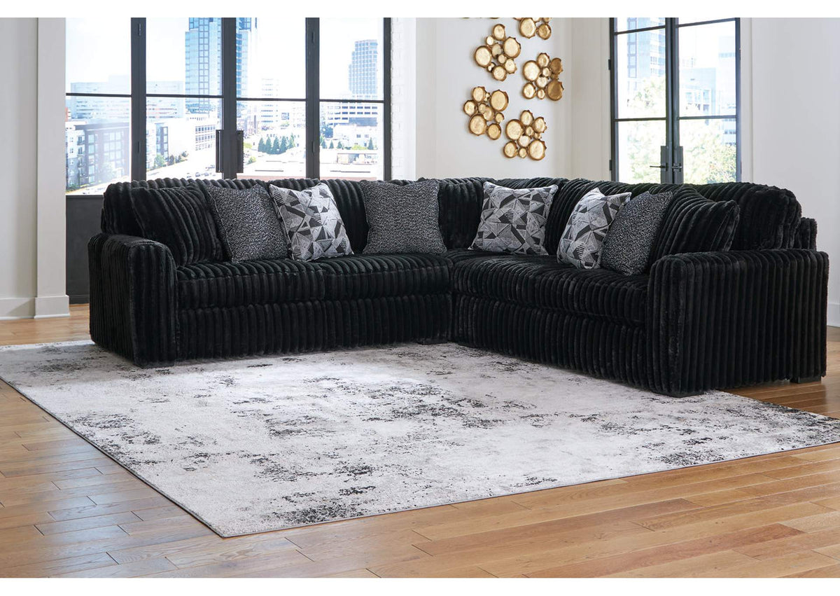 Midnight-Madness 4-Piece Sectional with Chaise Sectionals| Ashley Homestore