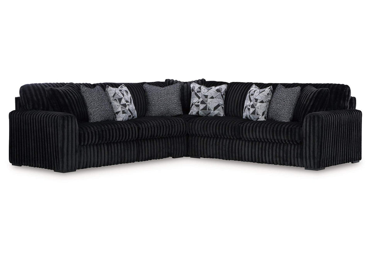 Midnight-Madness 4-Piece Sectional with Chaise Sectionals| Ashley Homestore