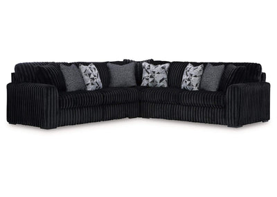 Midnight - Madness 4 - Piece Sectional with Chaise - Al Rugaib Furniture