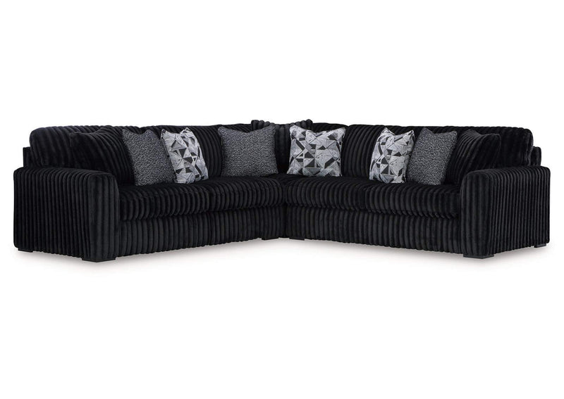 Midnight - Madness 4 - Piece Sectional with Chaise - Al Rugaib Furniture