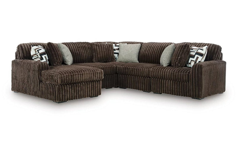 Midnight - Madness 5 - Piece Sectional with Chaise - Al Rugaib Furniture