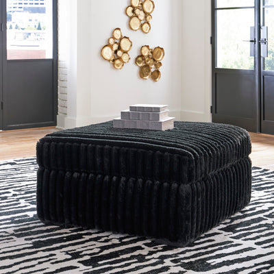 Midnight - Madness Oversized Accent Ottoman - Al Rugaib Furniture