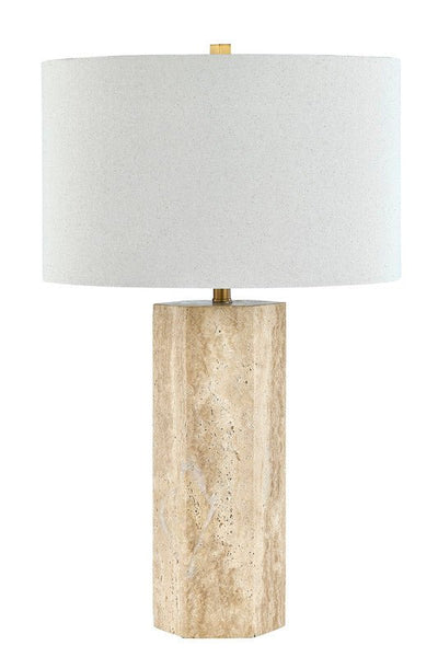 Midnight Travertine Table Lamp - Al Rugaib Furniture