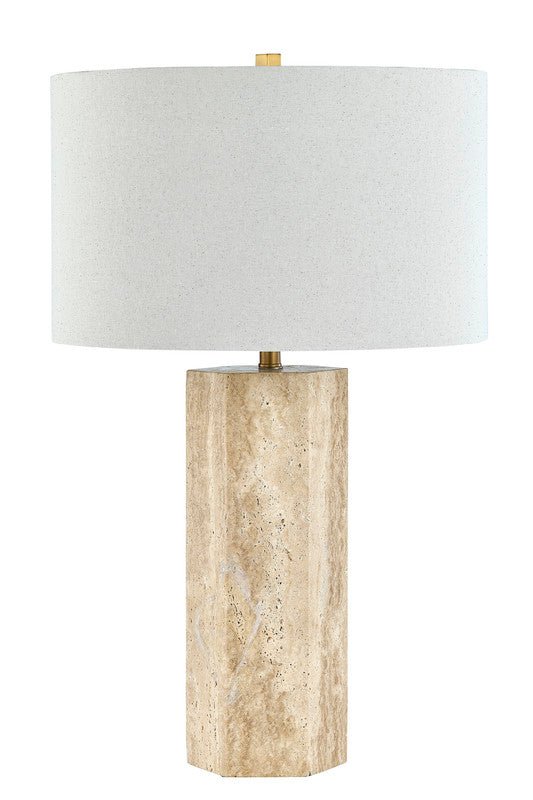 Midnight Travertine Table Lamp - Al Rugaib Furniture