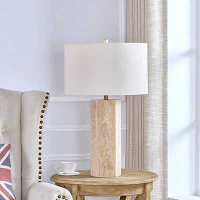 Midnight Travertine Table Lamp - Al Rugaib Furniture