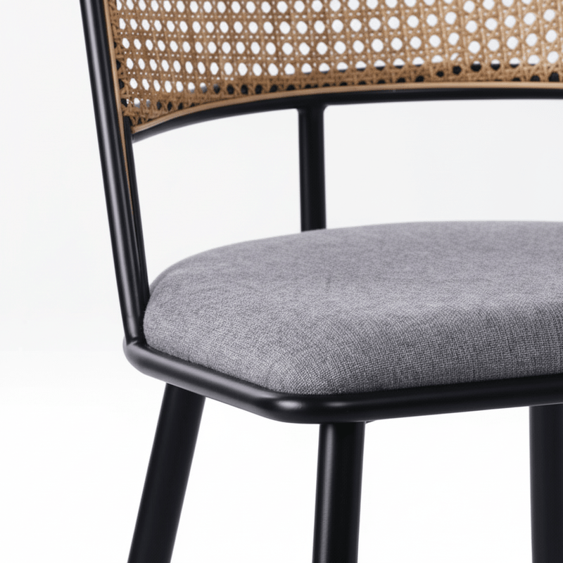 Mila Dining chair – with rattan back, armless Dining Chair| Otath