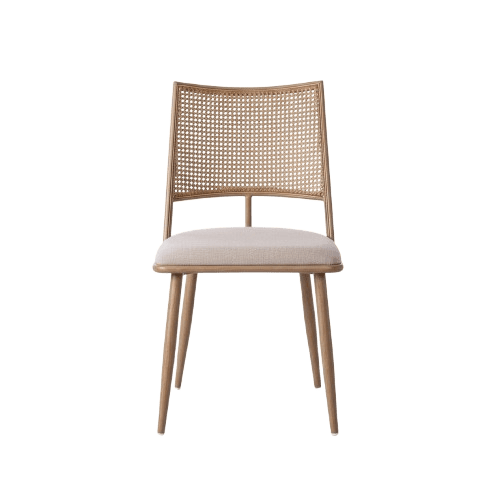 Mila Dining chair – with rattan back, armless Dining Chair| Otath