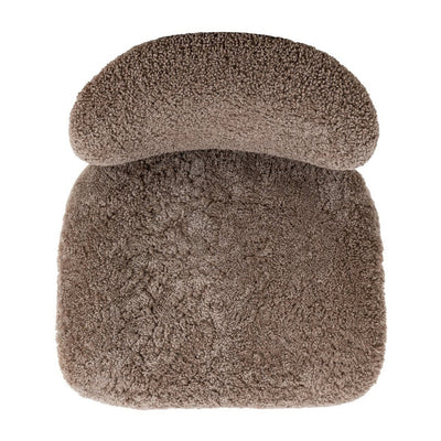 Mila Taupe Shearling Chair - Al Rugaib Furniture