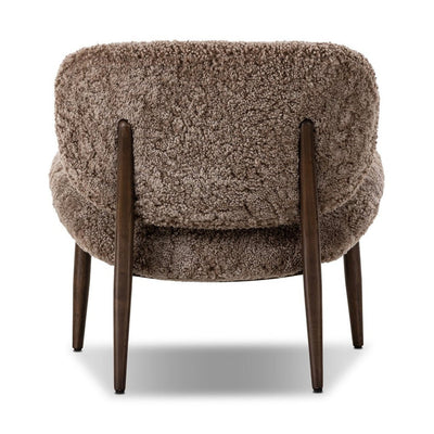 Mila Taupe Shearling Chair - Al Rugaib Furniture