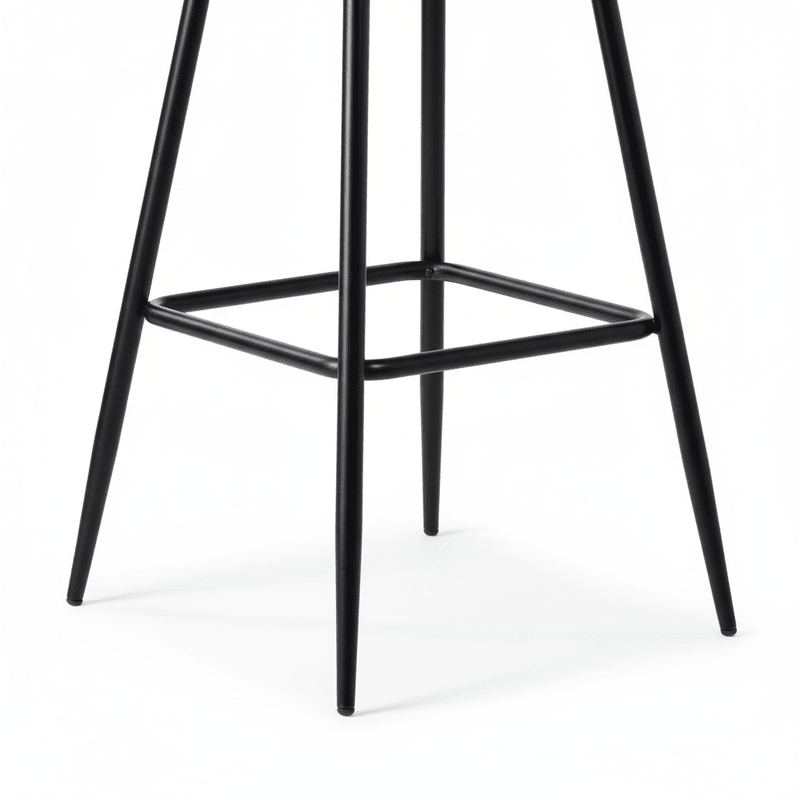 Milano Bar chair – bouclé with curved back and rattan panel Bar Stool| Otath
