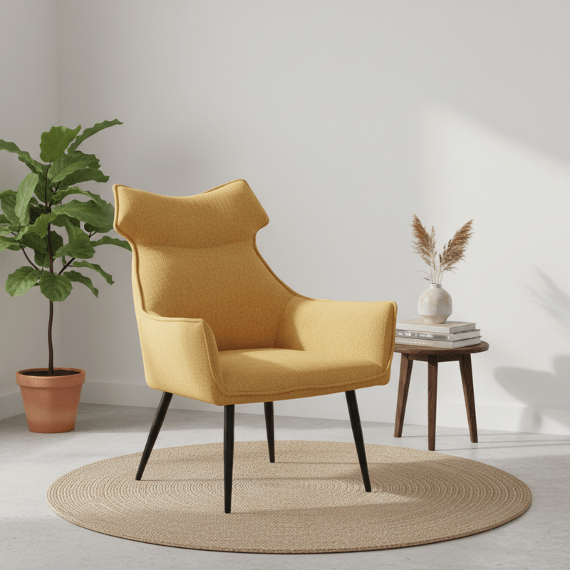 Milano Lounge chair – dark gray with curved wing back Lounge Chair| Otath