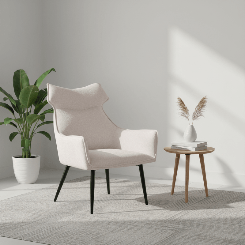 Milano Lounge chair – dark gray with curved wing back Lounge Chair| Otath
