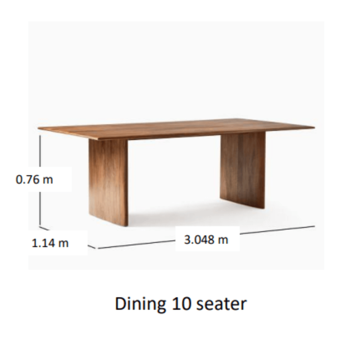 Milav DINING TABLE Wood Top Dining Tables| Roots Furniture