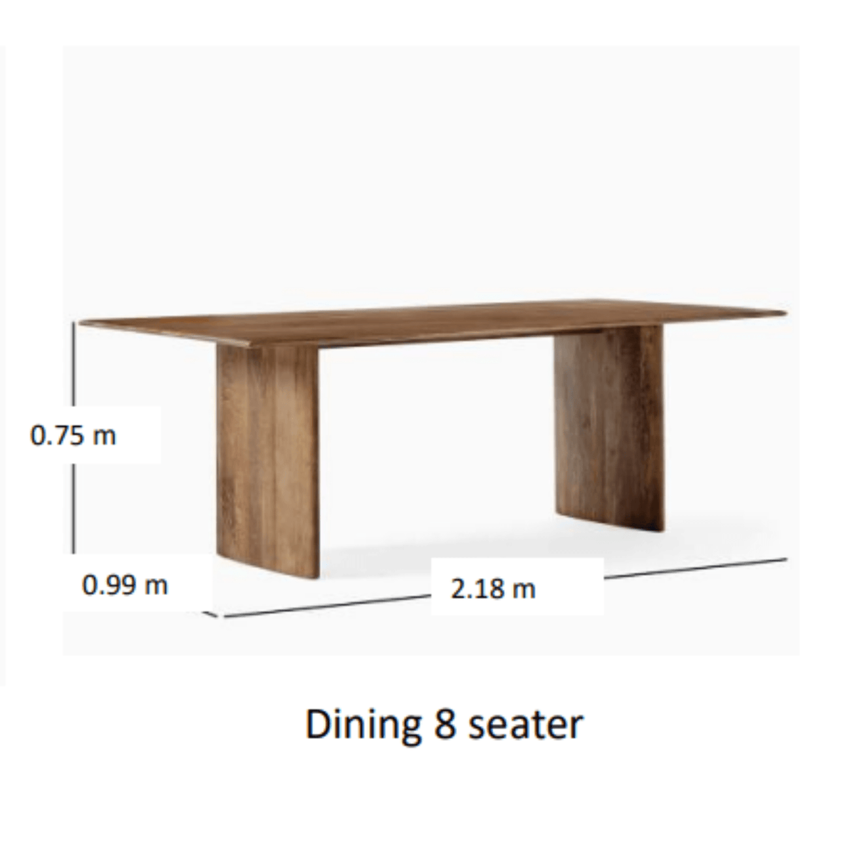 Milav DINING TABLE Wood Top Dining Tables| Roots Furniture