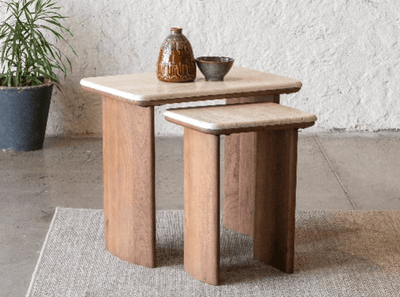 Milav NESTING TABLE Marble Top - Al Rugaib Furniture