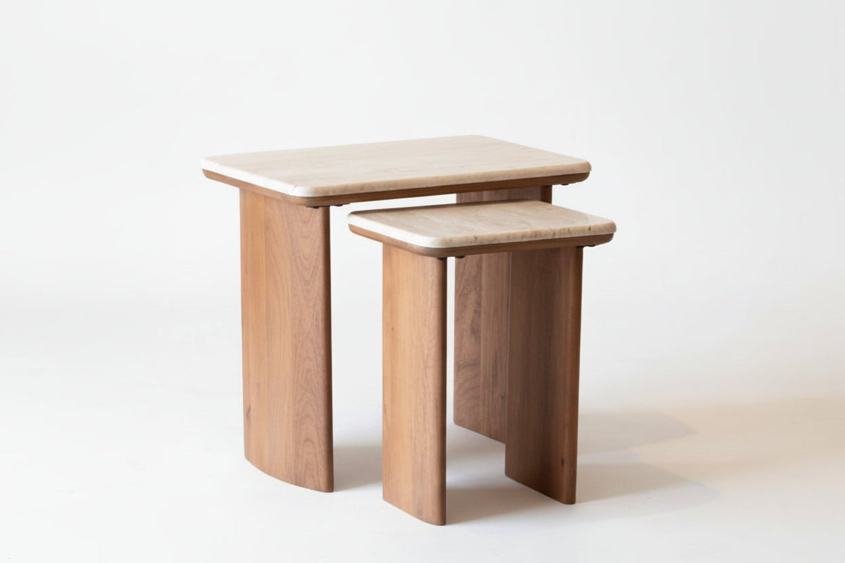 Milav NESTING TABLE Marble Top Coffee Tables| Roots Furniture