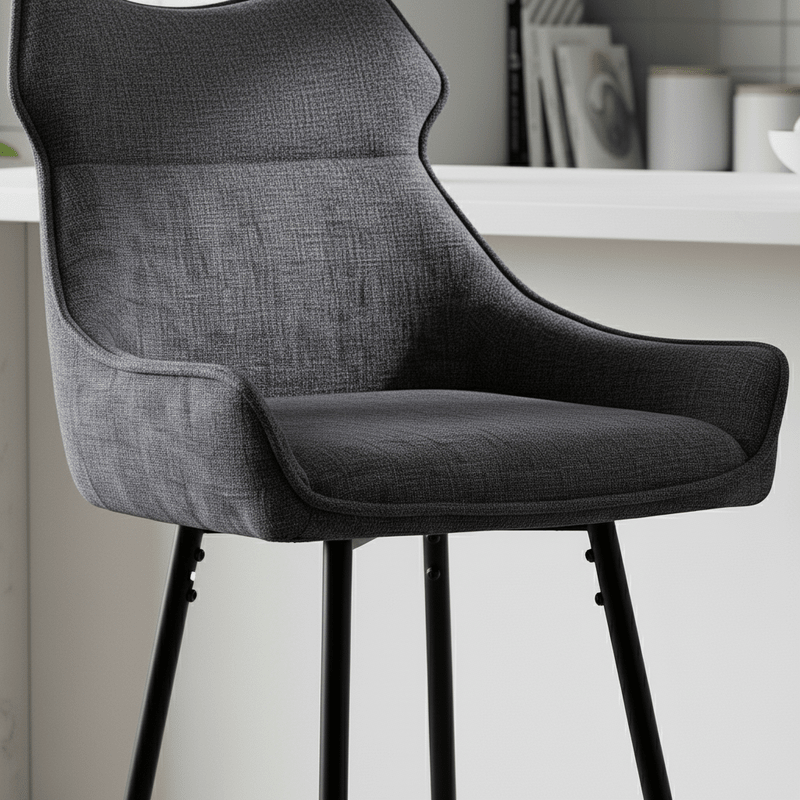Milo Bar chair – fabric with fixed back and slanted arms Bar Stool| Otath